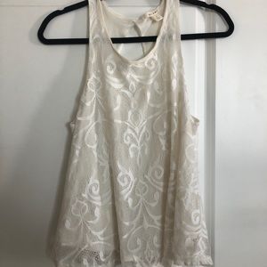 White lace tank blouse